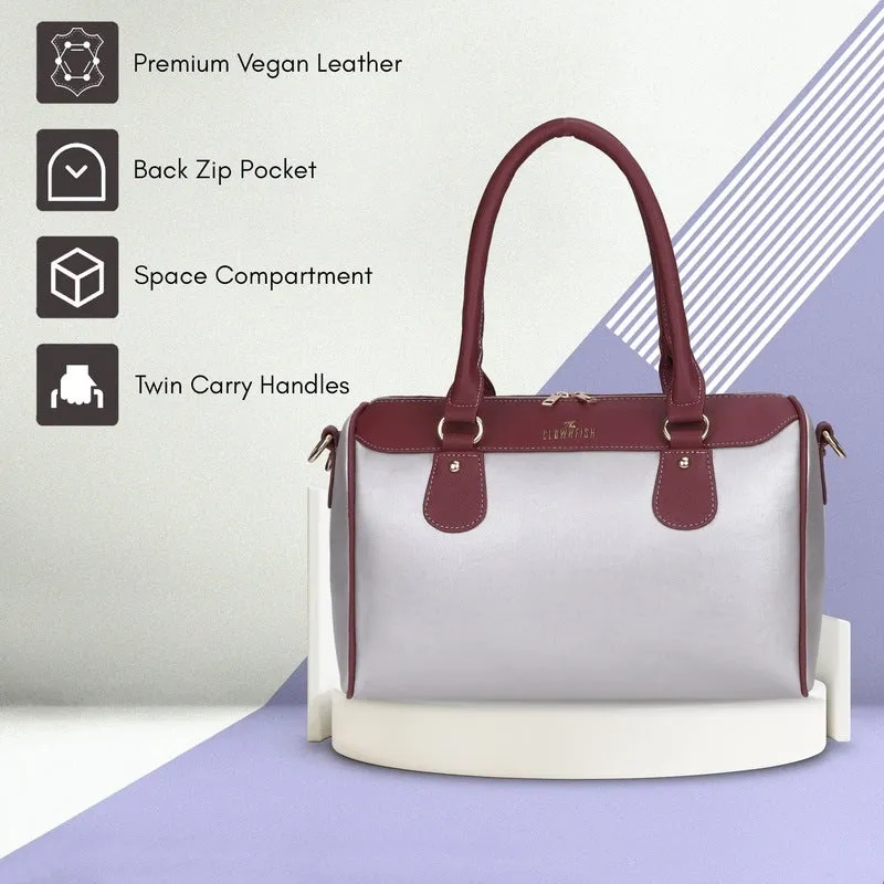 Travel Duffle Bag - Stylish, Durable, Adjustable Shoulder Strap | Includes Bag | 9.4 Litre | Silver