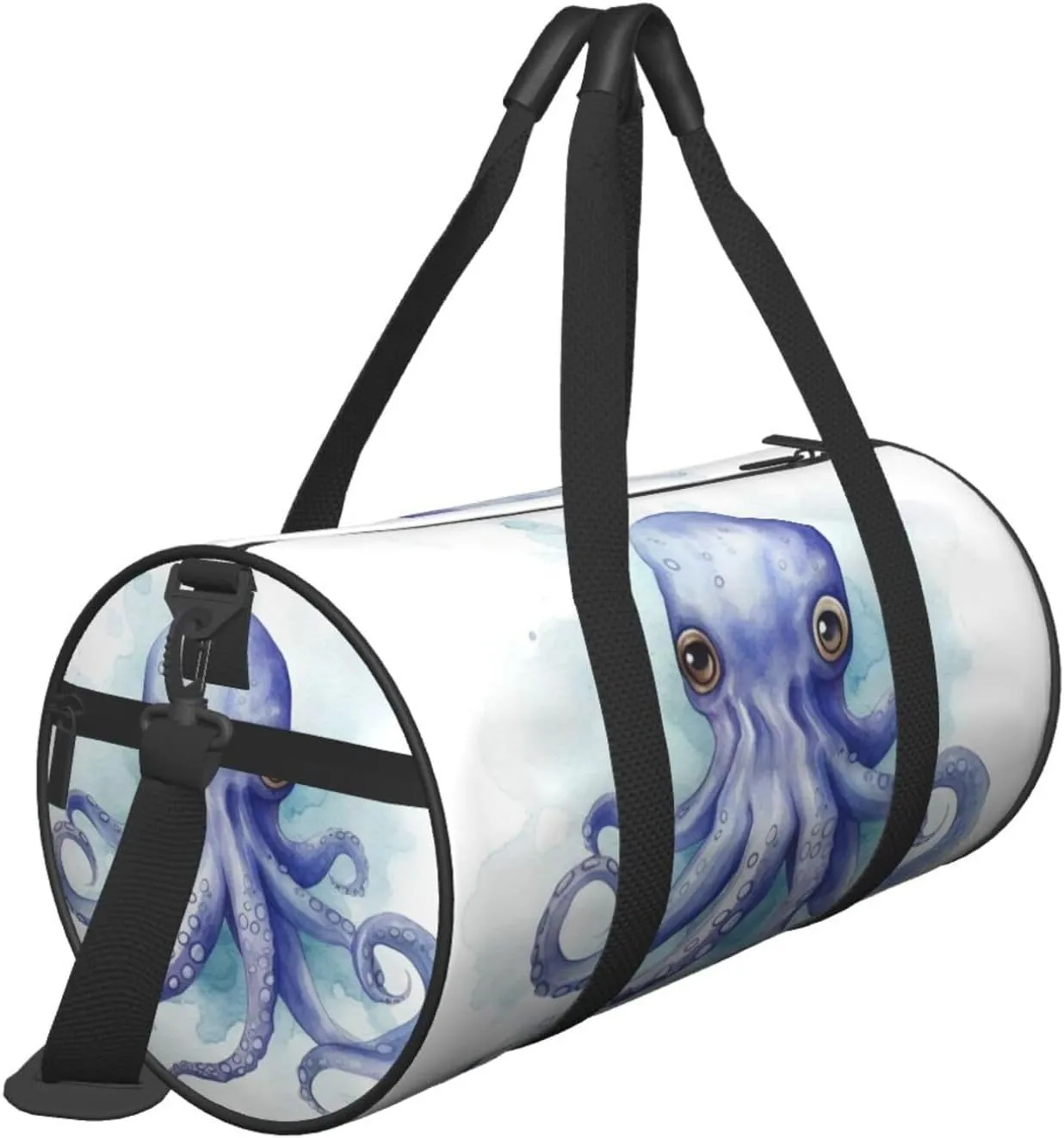 Travel Duffle Bag Weekender Bags For Men Women With Shoe Compartment Large Capacity Weekender Overnight Bag Blue Little Octopus Carry On Tote Bags Sport Gym Bag For Travel Yoga
