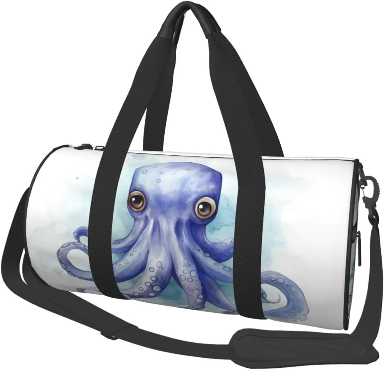 Travel Duffle Bag Weekender Bags For Men Women With Shoe Compartment Large Capacity Weekender Overnight Bag Blue Little Octopus Carry On Tote Bags Sport Gym Bag For Travel Yoga