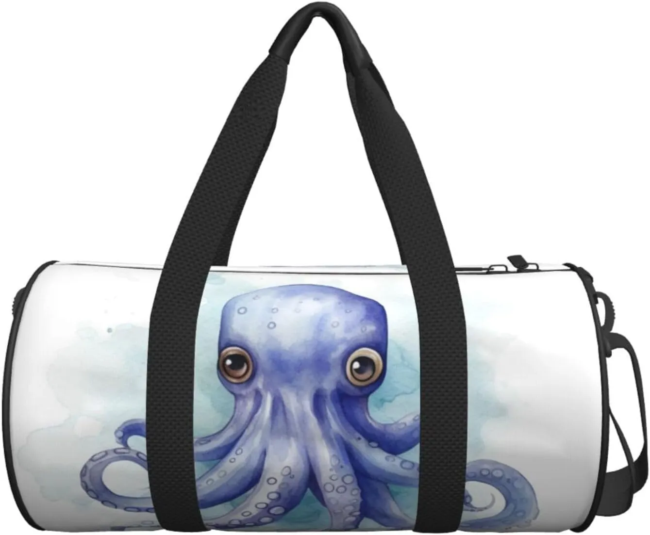Travel Duffle Bag Weekender Bags For Men Women With Shoe Compartment Large Capacity Weekender Overnight Bag Blue Little Octopus Carry On Tote Bags Sport Gym Bag For Travel Yoga