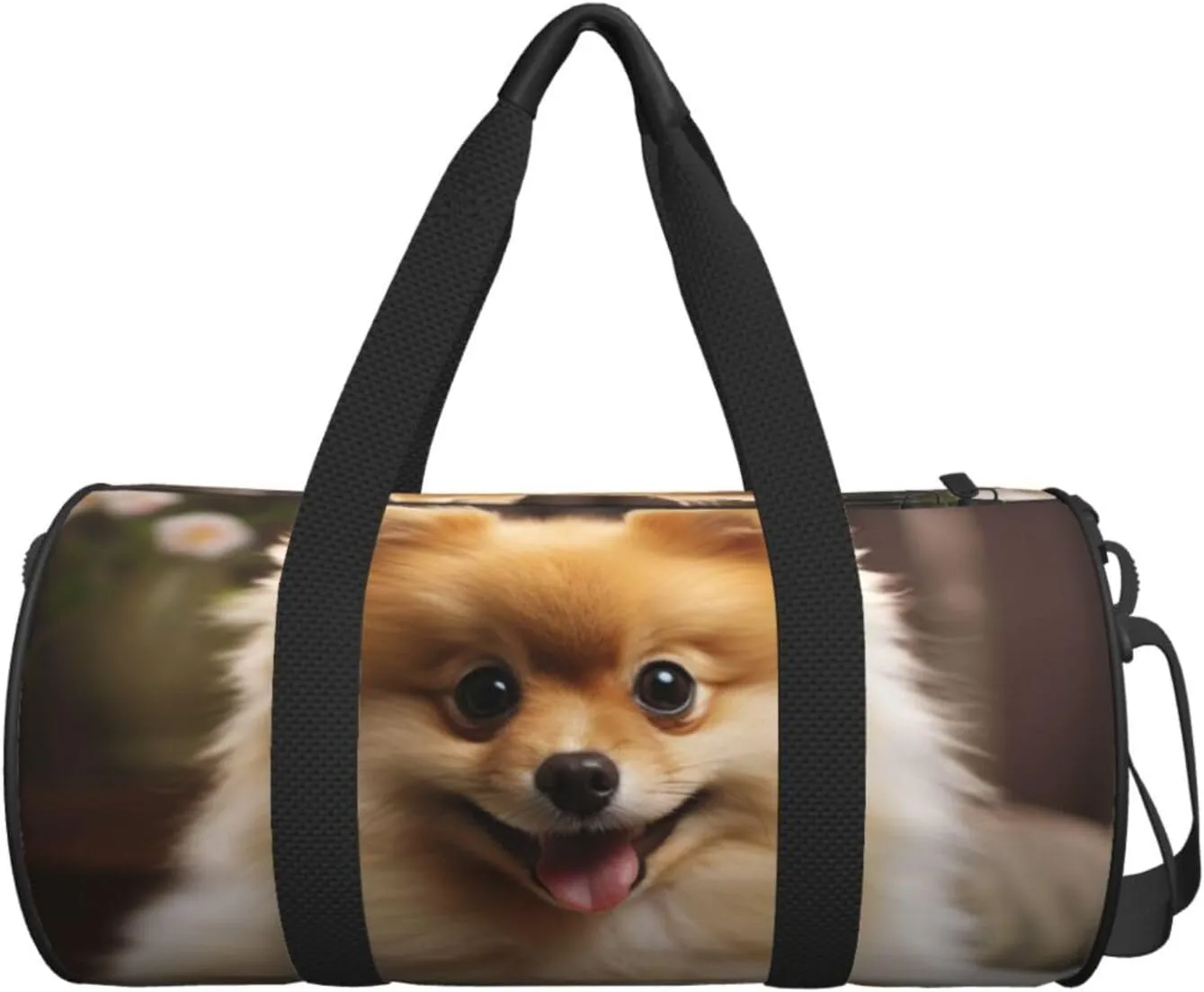Travel Duffle Bag Weekender Bags For Men Women With Shoe Compartment Large Capacity Weekender Overnight Bag Cute Pomeranian Dog Carry On Tote Bags Sport Gym Bag For Travel Yoga