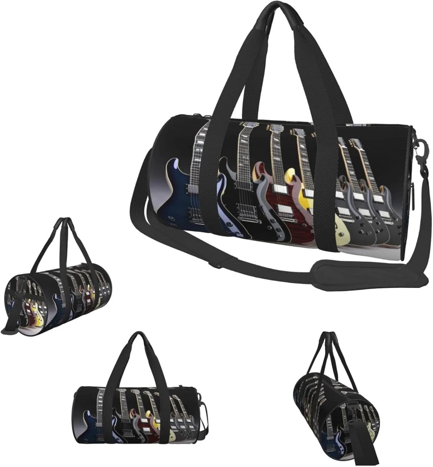 Travel Duffle Bag Weekender Bags For Men Women With Shoe Compartment Large Capacity Weekender Overnight Bag Electric Guitar Carry On Tote Bags Sport Gym Bag For Travel Yoga