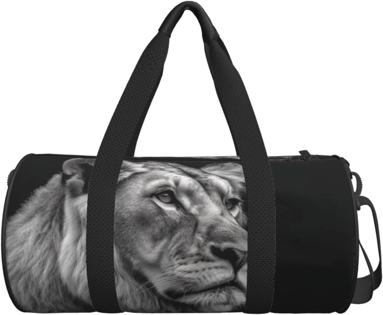 Travel Duffle Bag Weekender Bags For Men Women With Shoe Compartment Large Capacity Weekender Overnight Bag Gray Lion Carry On Tote Bags Sport Gym Bag For Travel Yoga