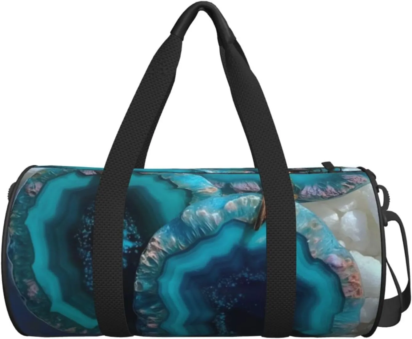 Travel Duffle Bag Weekender Bags for Men Women with Shoe Compartment Large Capacity Weekender Overnight Bag Teal Agate Carry On Tote Bags Sport Gym Bag for Travel Yoga