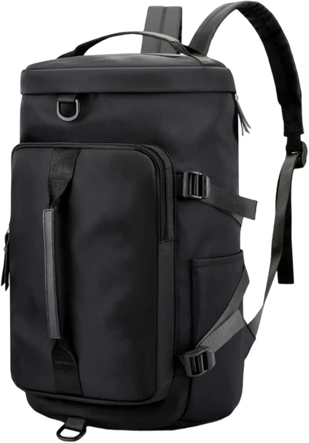 Travel Duffle Bag with Separate Shoes Compartment Wet Dry Separation Travel Backpack Waterproof Gym Luggae Bag Black Duffle