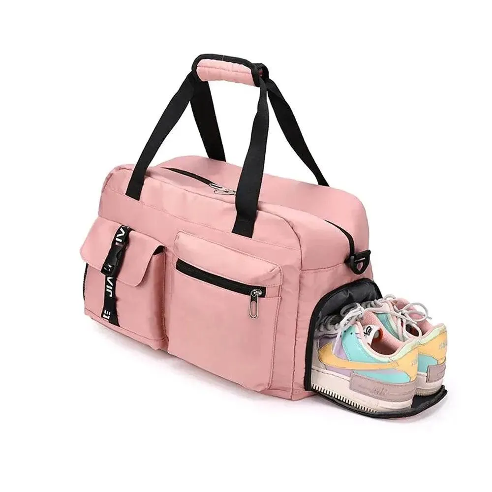 Travel Gym Duffle Bag Dance Sports Handbag Wet Pocket Shoe Compartment Shopping Hospital Overnight Lightweight Gear Backpack