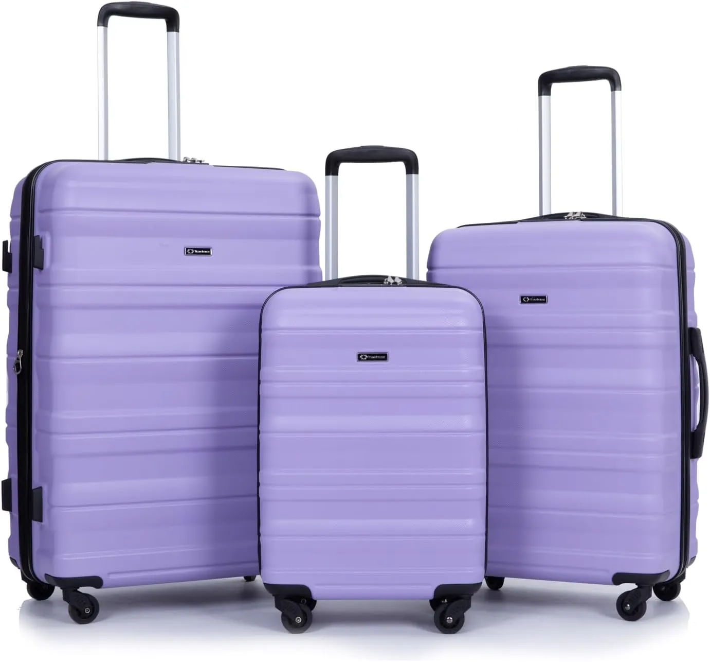 Travelhouse Luggage Sets, Expandable Hardside Suitcases 24in/28in, Carry on 20in,3 Piece Set Travel Luggages Clearance with Double Spinner Wheels TSA Lock Lightweight (Purple-66)
