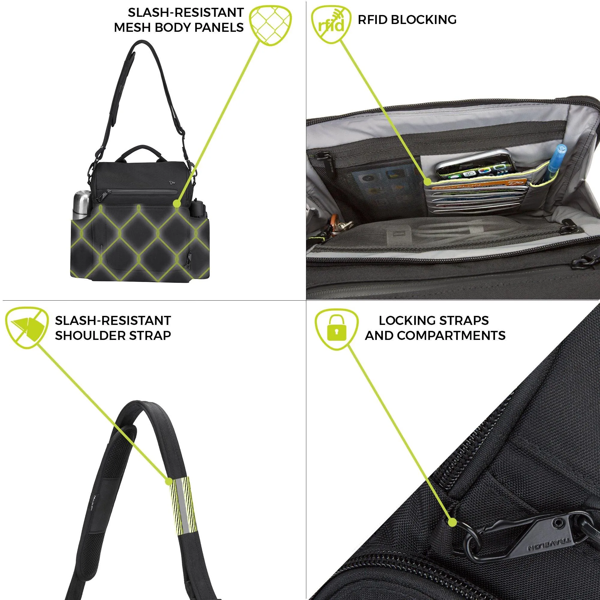 Travelon Anti-Theft Urban N/S Tablet Messenger Bag