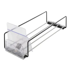 Trion Open Sided Black Metal Expandable Wire Tray - 22"L x 5"-10"W x 5 1/2"H