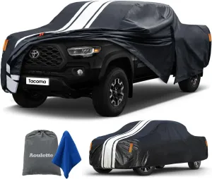 Truck Cover Custom Fit for Toyota Tacoma Xtra/Extended Cab SB Short Bed, Outdoor/Indoor Pickup Truck Cover, with Towel/Dust Bag. All Weather Waterproof Rain Snow UV Sun Protector.