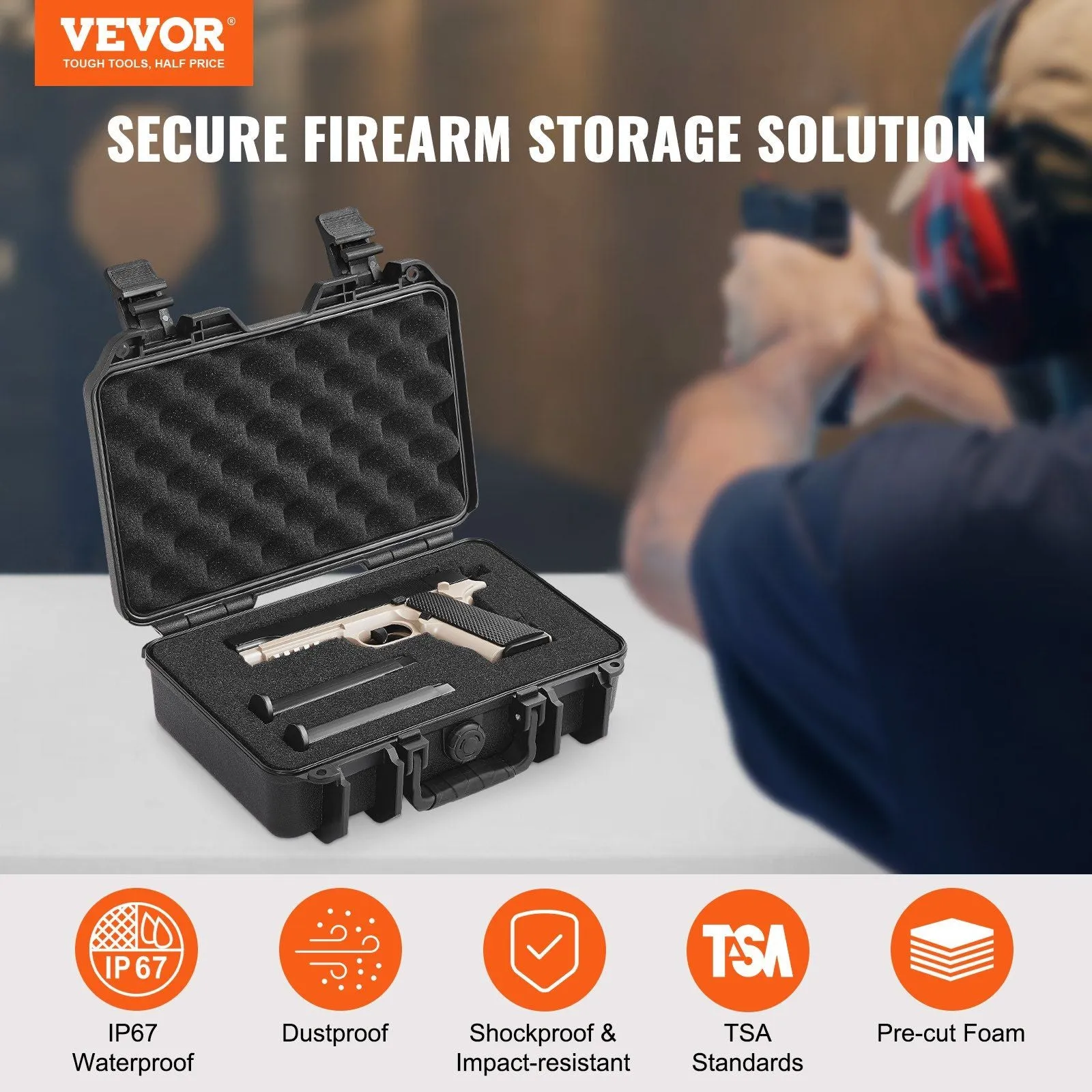 TSA-Approved Waterproof Gun Case