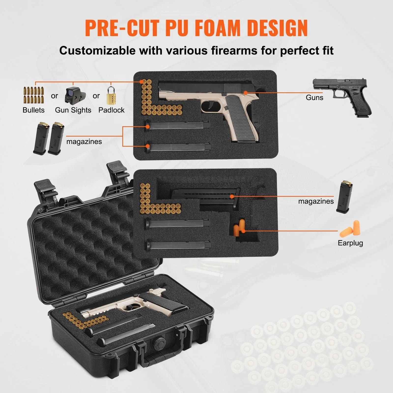 TSA-Approved Waterproof Gun Case