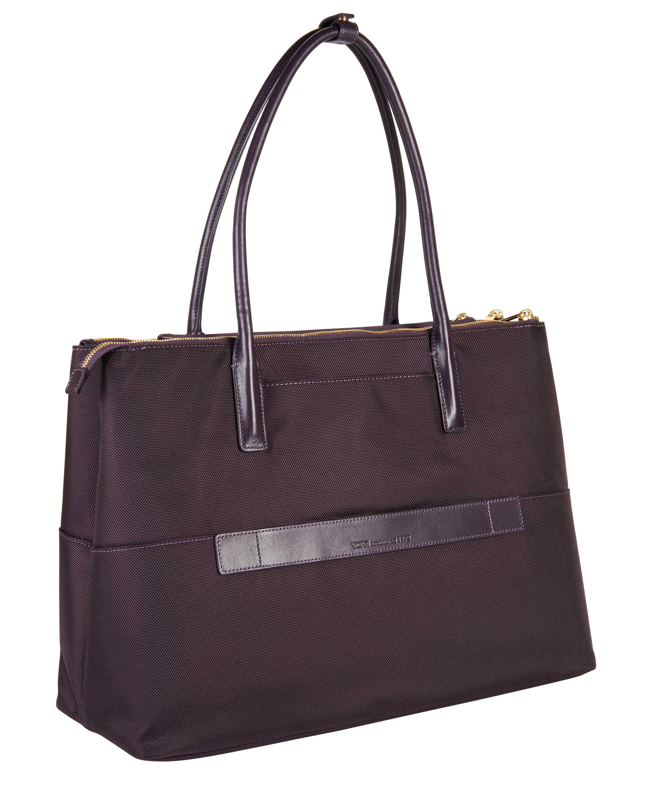 TUMI Larkin Hayes Triple Compartment Tote Aubergine