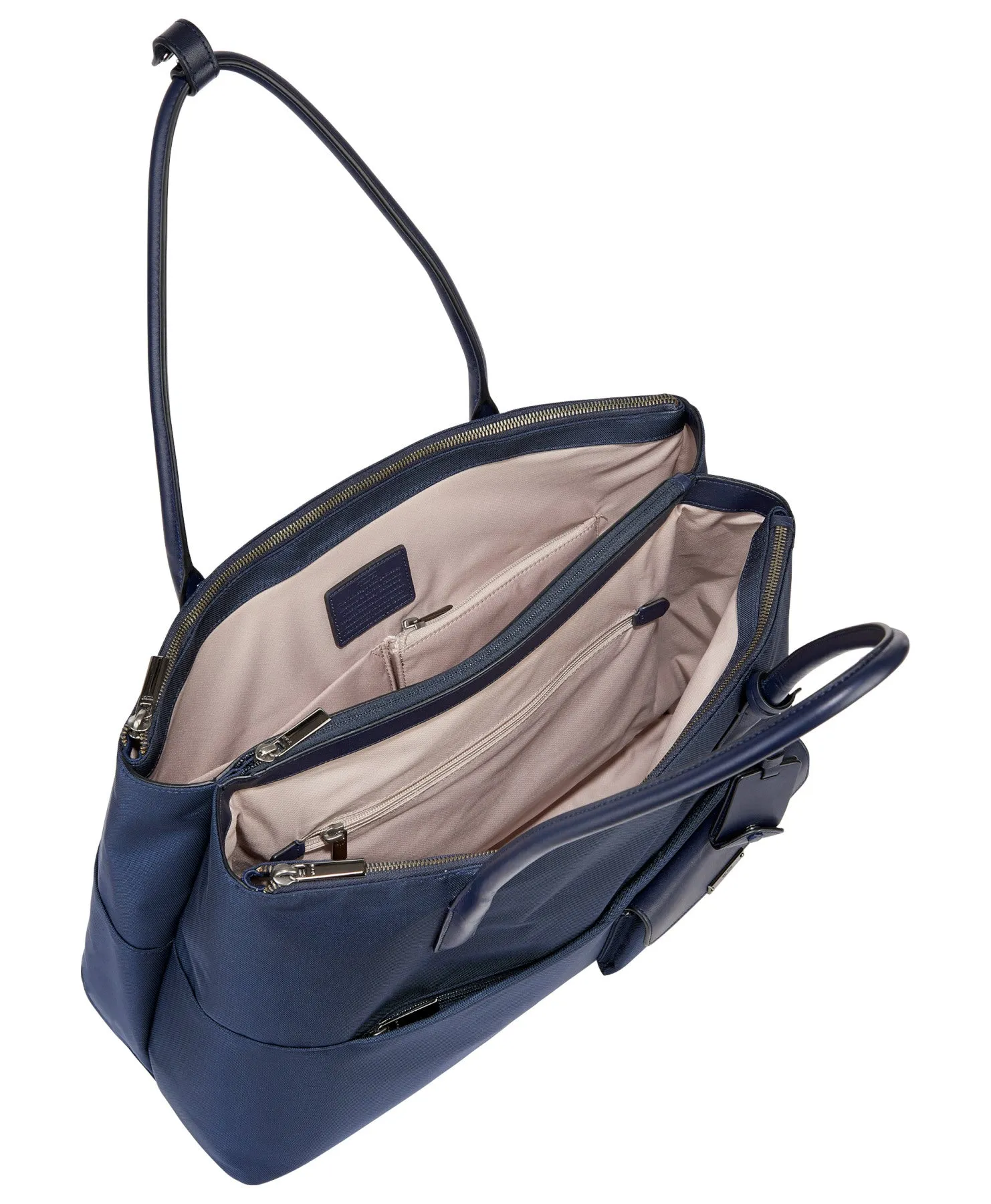 TUMI Larkin Hayes Triple Compartment Tote Aubergine