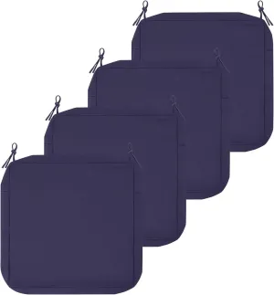 U'Artlines Outdoor Patio Cushion Covers Replacement Waterproof 24x24x4 Inch, Washable Sofa Chair Cushion Covers Seat Slipcovers for Outdoor Furniture Garden Backyard (Set of 4, Blue, Cover Only)