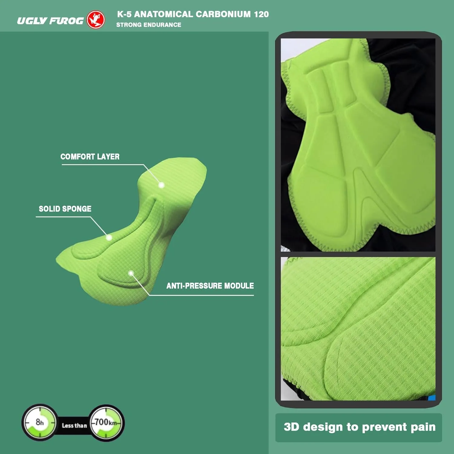 UGLY FROG Cycling Tights, Pants & Shorts Racing MTB and Professional Bib Shorts 50U /Shorts with Pocket