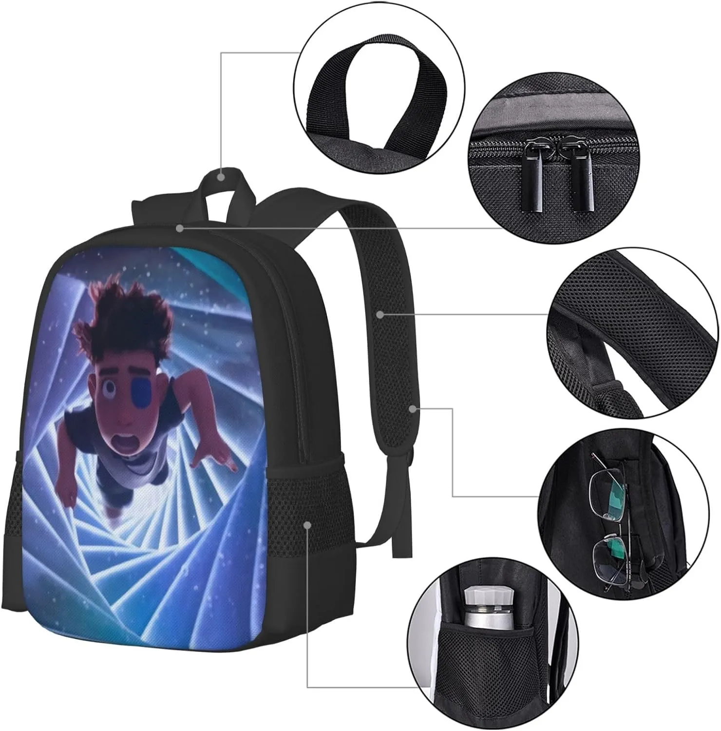 Unisex Novel Elio...the wrong number Backpacks Casual Lightweight Laptop backpack Fashion Primary Daypacks Bookbag For Daily travel, work, outings, Hiking