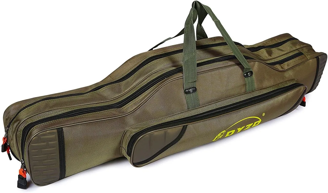 UNISTRENGH Fishing Rod Carrier Reel Case Bags Organizer Travel Carry Holder Pole Storage for Fishing and Traveling (2 layers/120cm-47.2inch)
