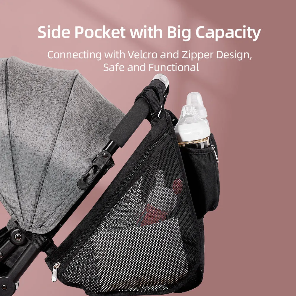 Universal Stroller Organizer Bag Set - Customizable, Insulated & Waterproof