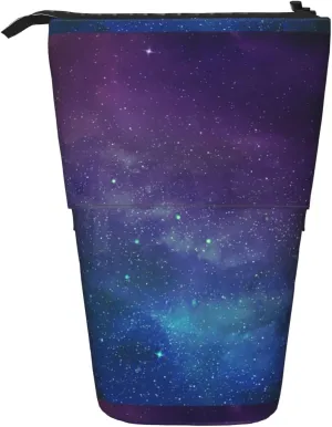 Universe with Stars Galaxy Interstellar print Multi functional storage bag, makeup bag wallet, stylish and multifunctional bag