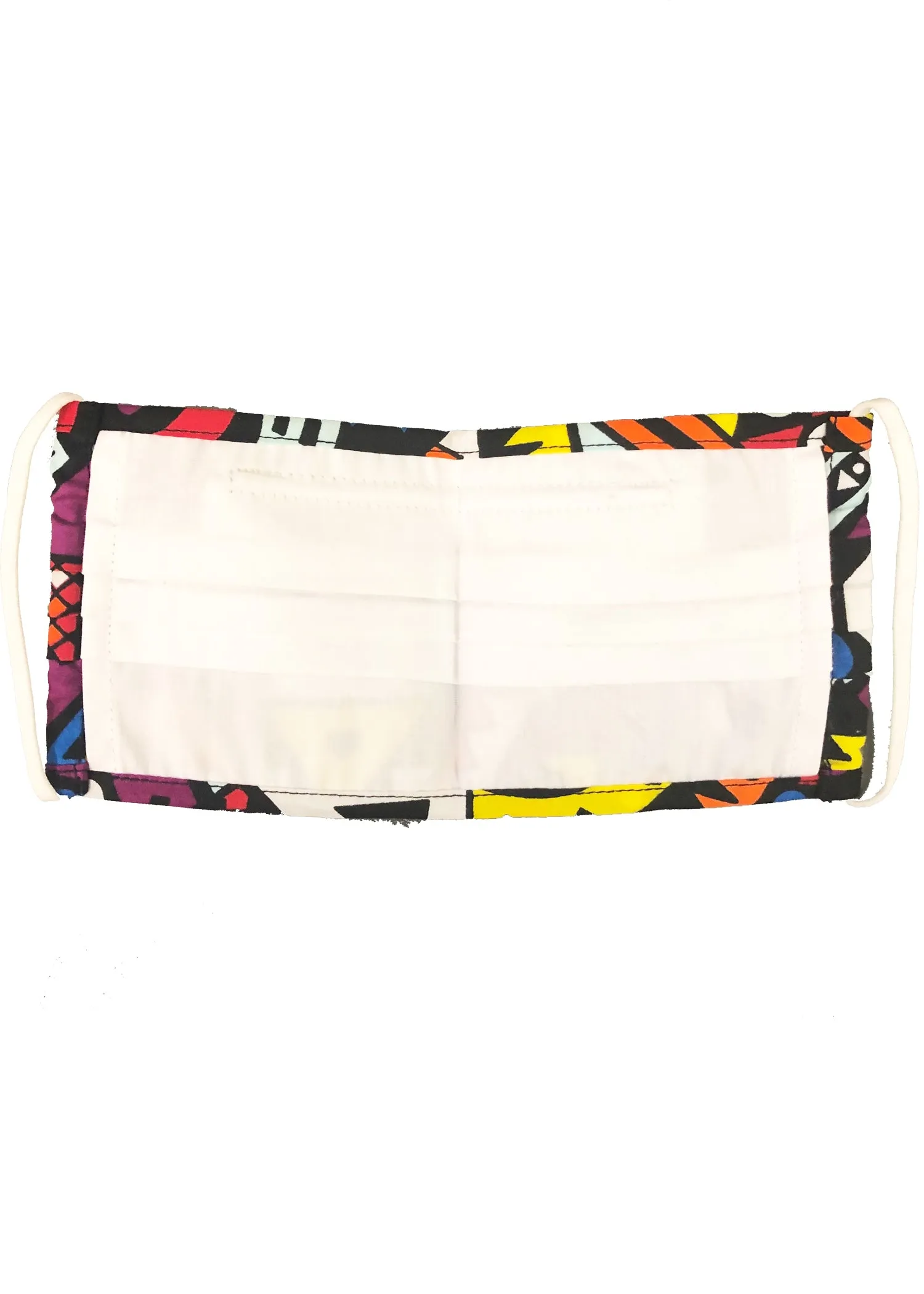 Uzo African Print 2 Layer Reusable Face Mask (Yellow Purple Tribal)-Clearance