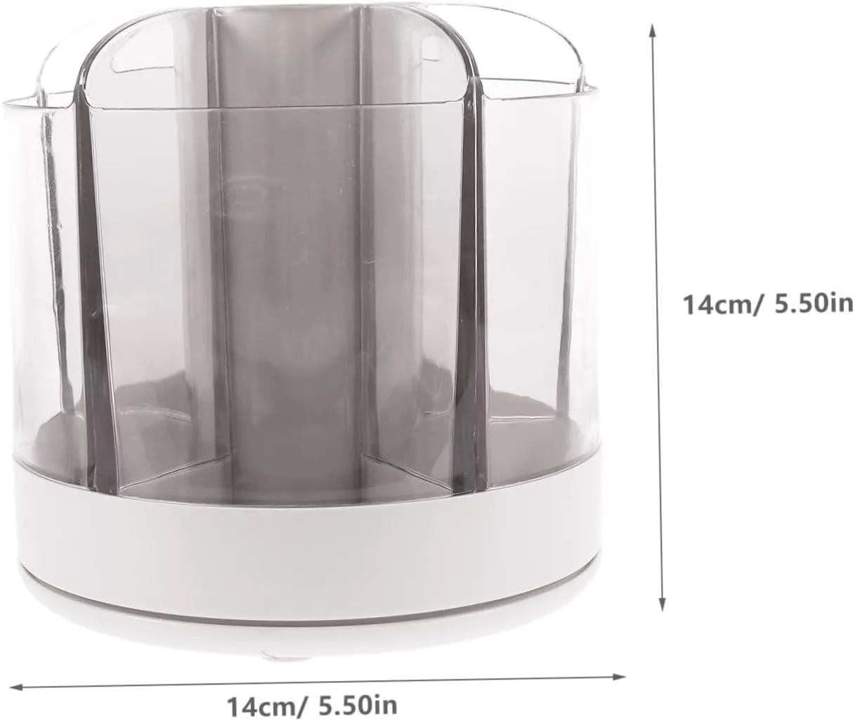 Vaguelly Compartments Makeup Brush Organizer Rotating Cosmetic Storage Box Vanity Makeup Holder for Lipsticks Eyeshadows and Brushes for Home and Rooms