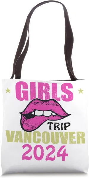 Vancouver 2024 Girls Trip Group Matching Retro Weekend Tote Bag