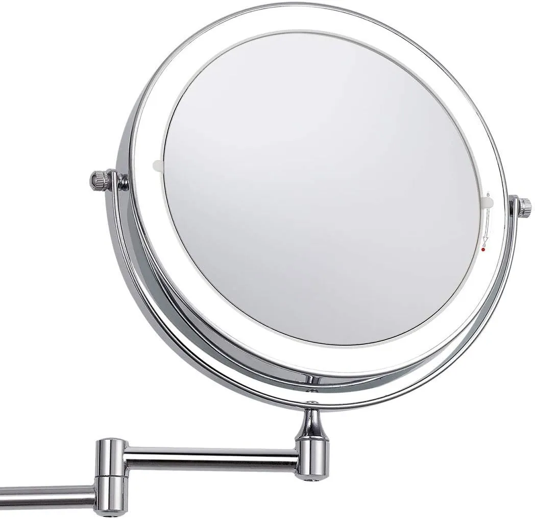 Vanity Mirrors Makeup Mirror with 1X/3X/5X/7X/10X Magnification Mirror Folding Retractable Beauty Mirror(5X)