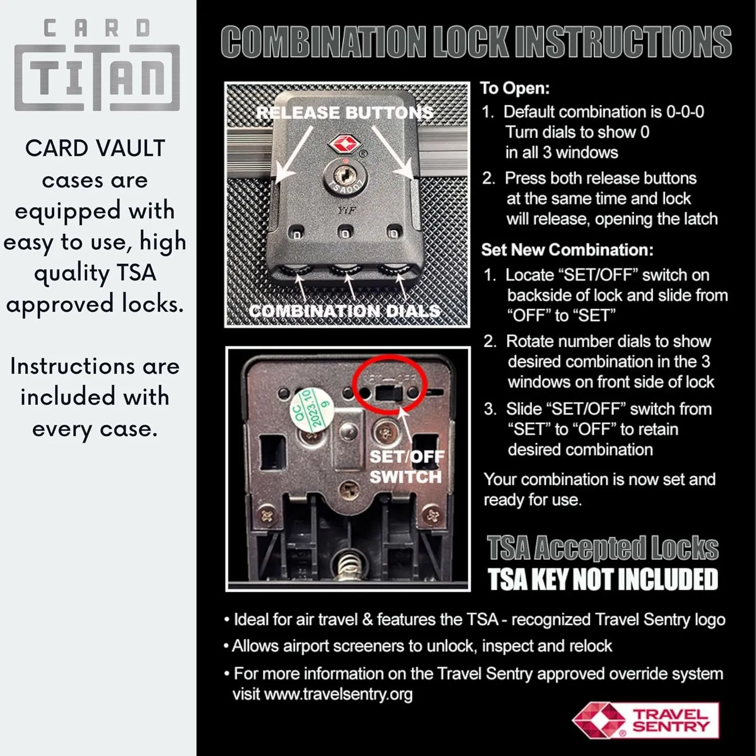 Vault Trading Card Storage Box - Lockable Sports Cards Hard Case with Spring-Loaded Pushers for Top Loaders & Graded Cards - 3 Row