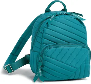 Vera Bradley Cotton Mini Backpack Purse, Forever Green