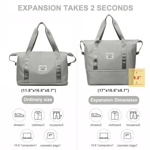 Versatile Women's Gym Duffle Bag - 35L Capacity