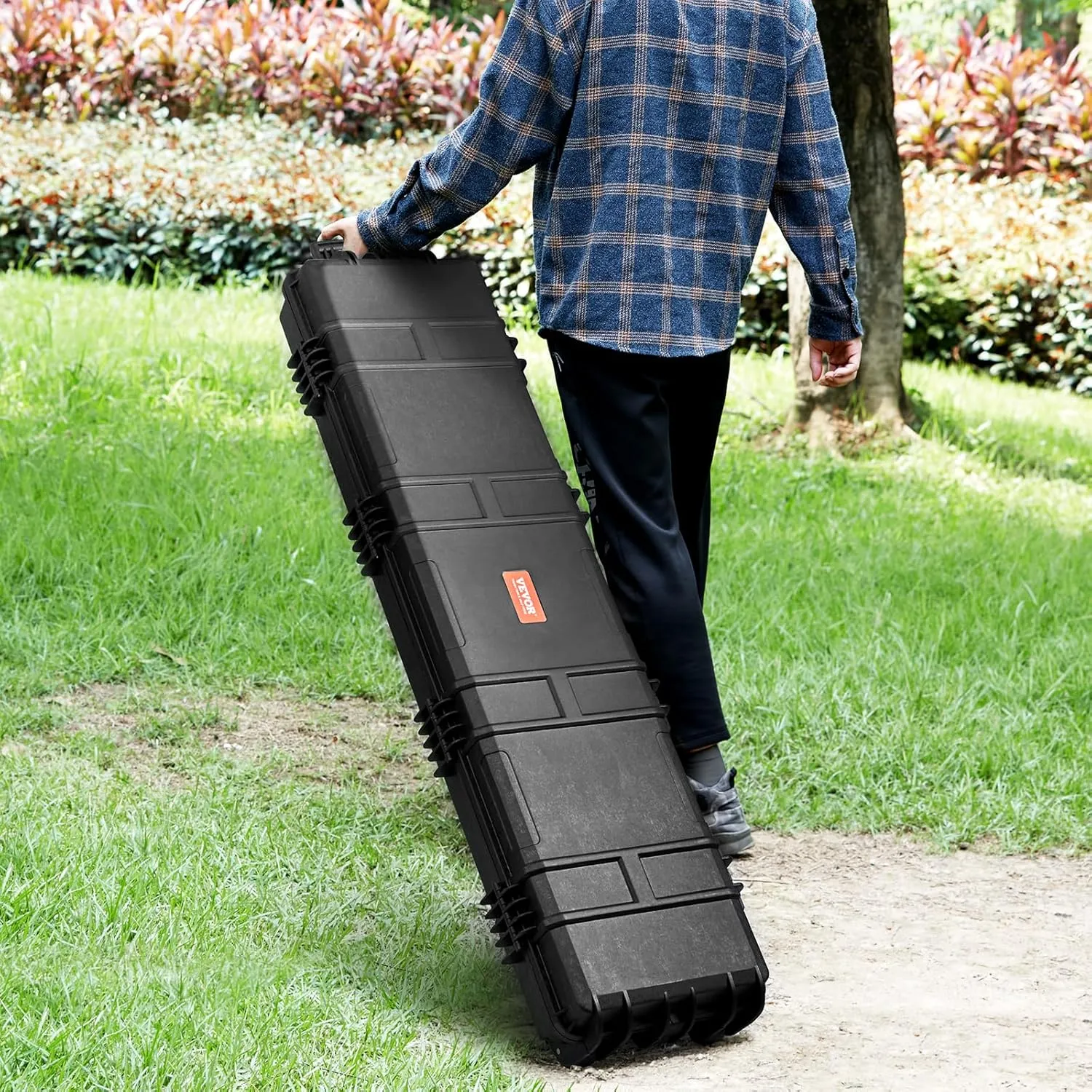 VEVOR Rifle Case, Rifle Hard Case with 3 Layers Fully-protective Foams, 50 inch Lockable Hard Gun Case with Wheels, IP67 Waterproof & Crushproof, for Two Rifles or Shotguns