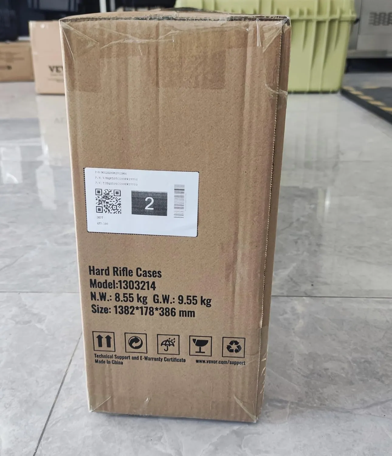 VEVOR Rifle Case, Rifle Hard Case with 3 Layers Fully-protective Foams, 50 inch Lockable Hard Gun Case with Wheels, IP67 Waterproof & Crushproof, for Two Rifles or Shotguns
