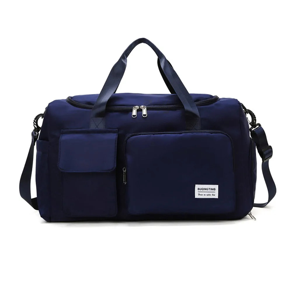 Vibe Geeks Waterproof and Lightweight Zipper Sports Gym Bag with Shoe Compartment - Army Green