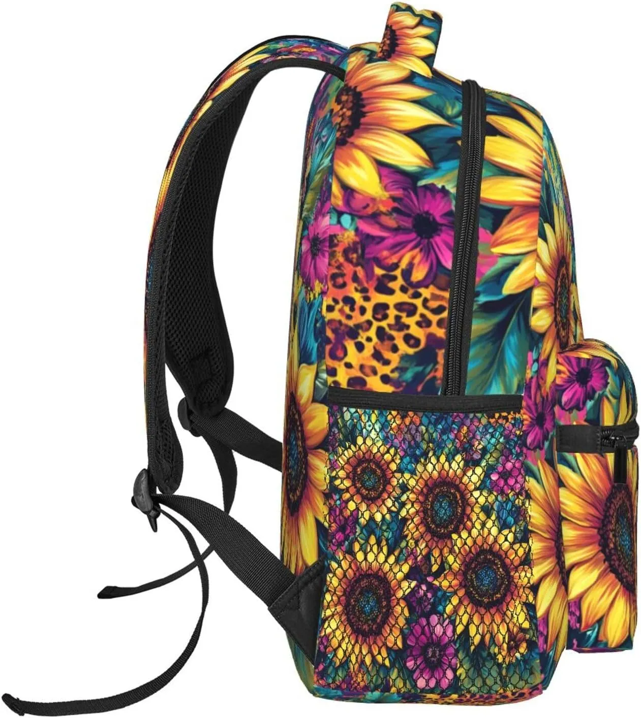 Vibrant Sunflowers And Blue Butterfly Portable Backpack For Trekking Commute Commute