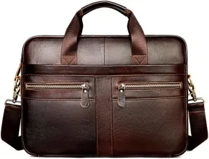 Vintage Travel Business Bag Tote Large Capacity Multi-layer Computer Briefcase
