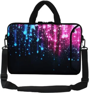 Violet Mist 11 11.6 12 13 Inch Laptop Shoulder Bag Laptop Sleeve Cute Galaxy Pattern Laptop Carrying Case Notebook Shoulder Bag Pouch Neoprene Protective Tablet Computer Sleeve Handle Galaxy