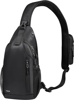 Voova Crossbody Sling Backpack Sling Bag for Men Women, Travel Hiking Chest Bag Daypack, Small over the Shoulder Backpack