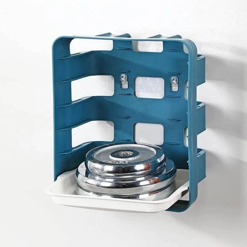 Wall-Mounted Kitchen Organizer - Multi-Layer Food Storage System