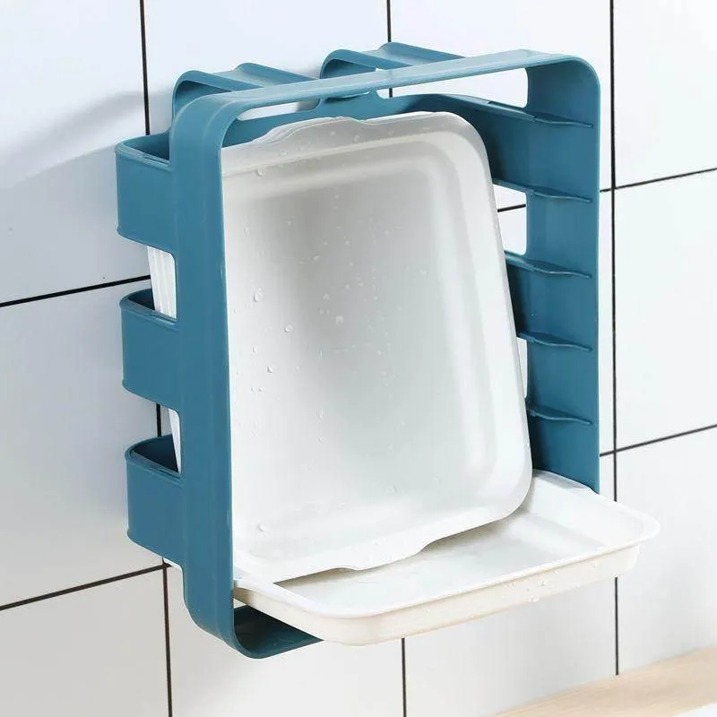 Wall-Mounted Kitchen Organizer - Multi-Layer Food Storage System