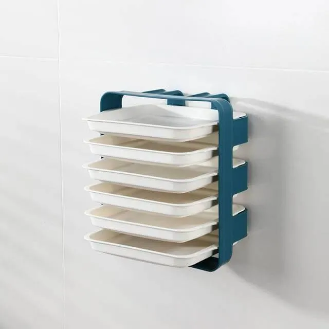 Wall-Mounted Kitchen Organizer - Multi-Layer Food Storage System