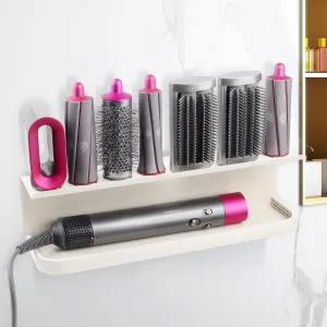 Wall Mounted Storage Holder Compatible with Dyson Airwrap Storage Stand Rack for Bathroom Shelf Organizer Curling Iron Attachments and Complete Styler