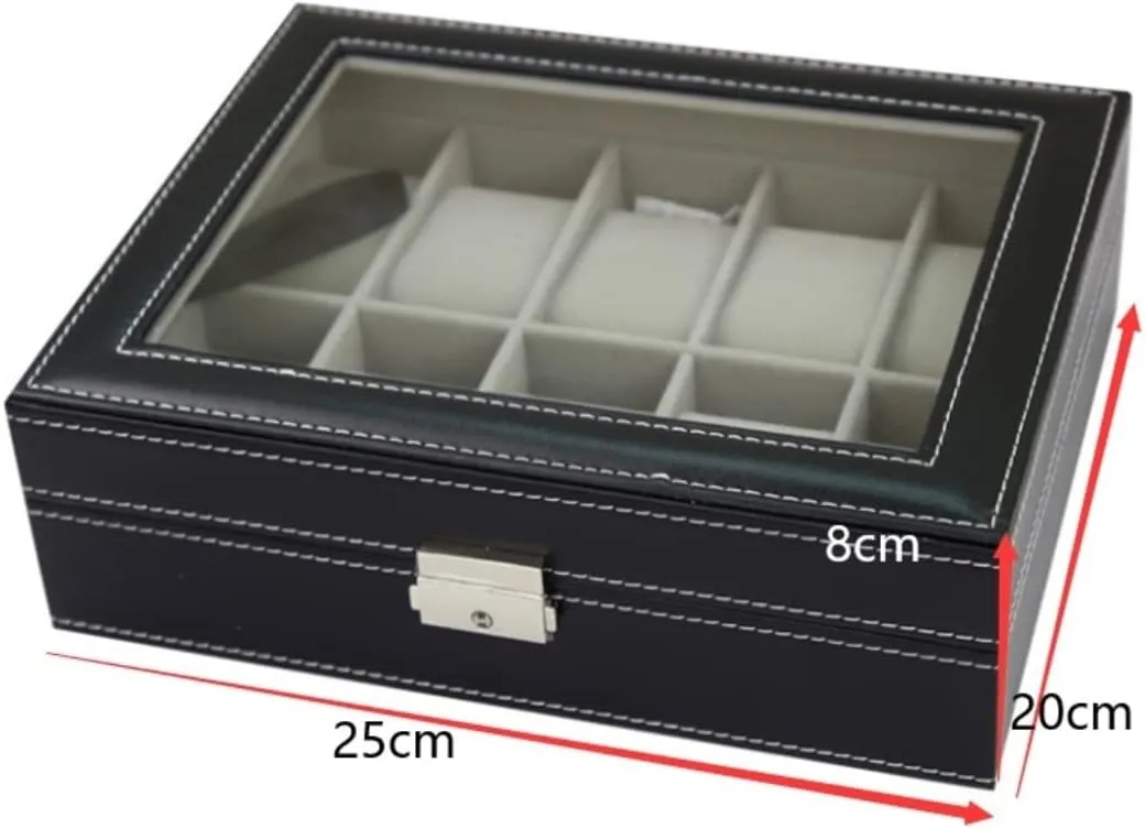 Watch Case Watch Roll Elegant Storage for Watch Jewellery Collection Clear Top 10 Slots Classic Wood Watch Box Display Storage Case Watch Box Watch Winder