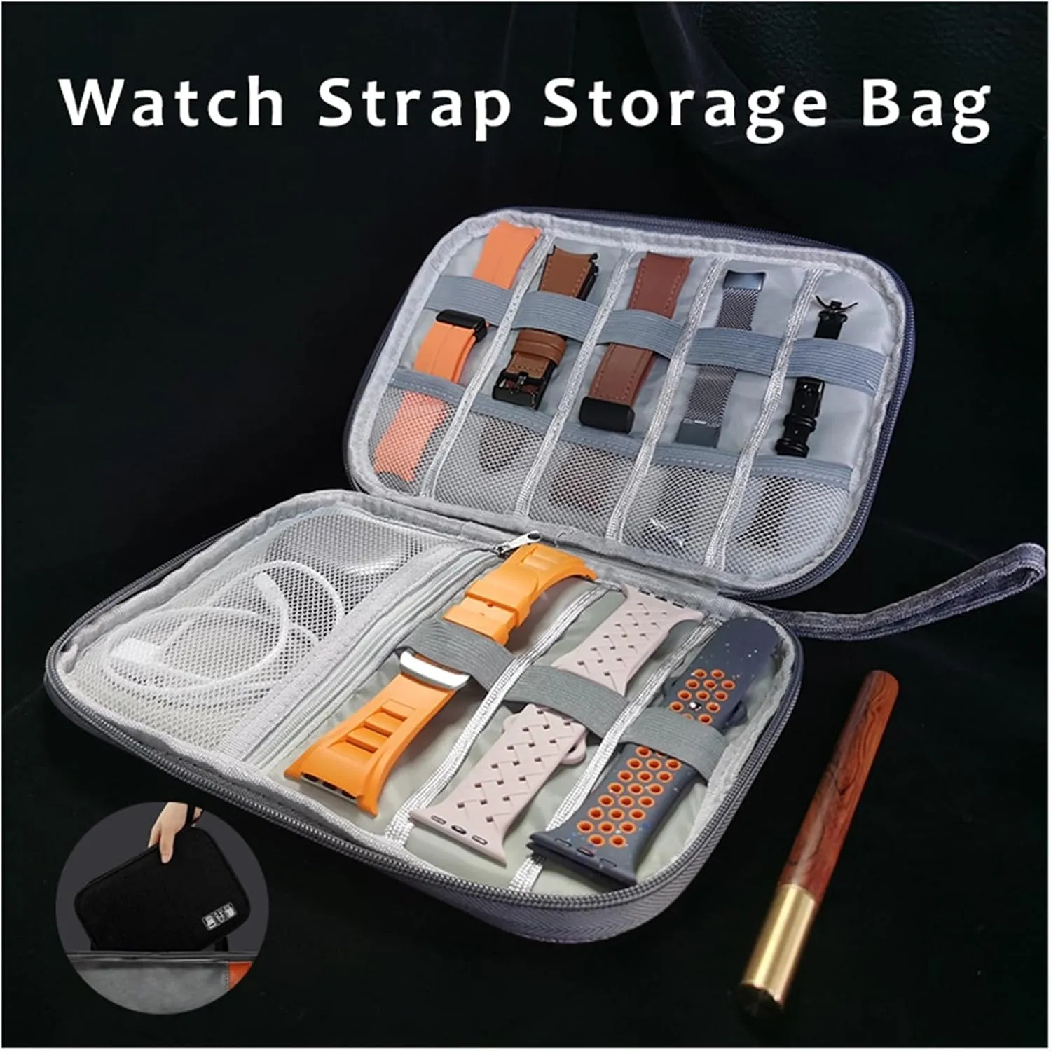 Watchband box for Apple Watch strap case data cable Travel smart watch Wriststrap storage bag Box watches organizer