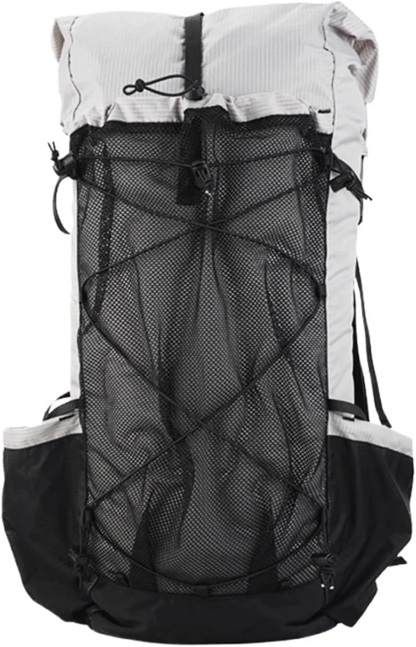 Water-resistant Hiking Backpack Lightweight Camping Pack Travel Mountaineering Backpacking Trekking Rucksacks 40 16L(White)