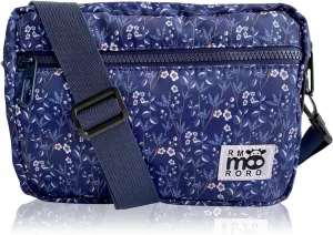 Water Resistant Messenger Bag Crossbody Sling Purse Multi Pockets for hiking travel sports Floral
