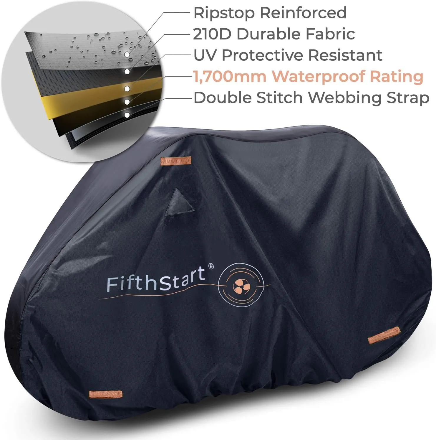 Waterproof Bike Cover. Ripstop Fabric & UV Resistant. Double Stitched & Heat Sealed Bike Covers Outdoor Storage Waterproof With Unique Breathe Valves. Ideal Bicycle Cover