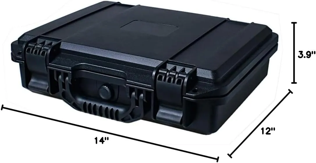 Waterproof Hard Case with DIY Customizable Foam Insert - 14 x 12 x 4in