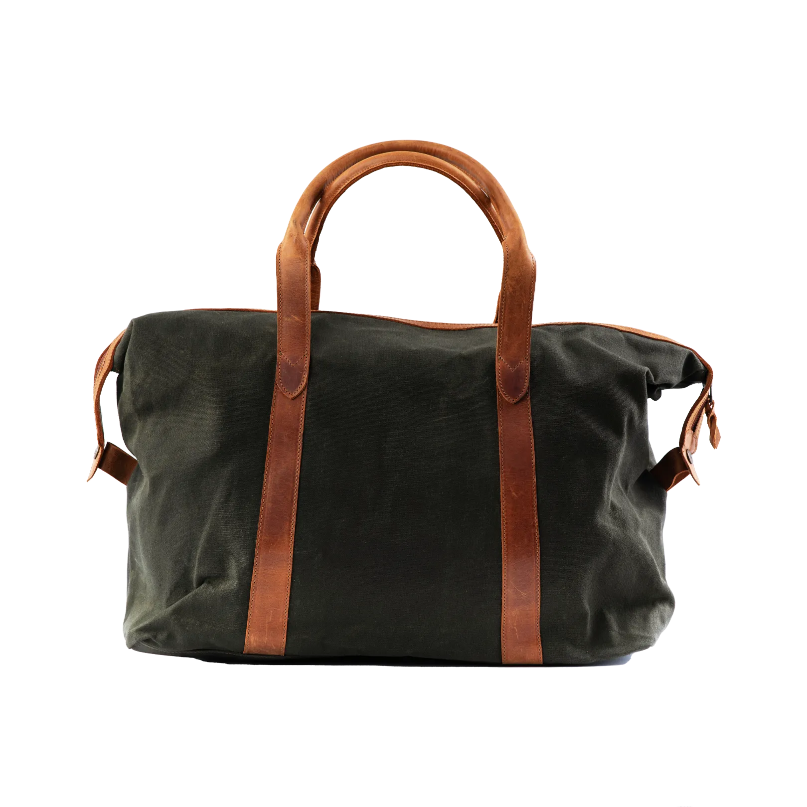 Waxed-Canvas Leather "Travel Duffle" Bag Vintage Handcrafted