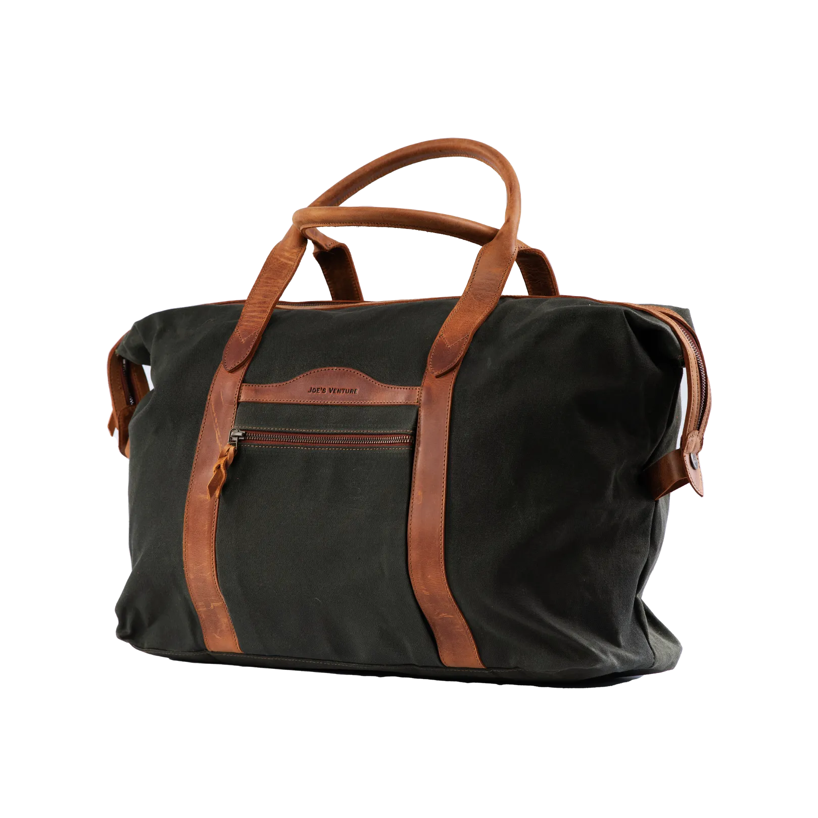 Waxed-Canvas Leather "Travel Duffle" Bag Vintage Handcrafted